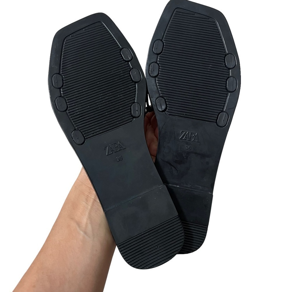 Zara Women’s Black Slip on Sandals Size 36 Brand New - Picture 3 of 5
